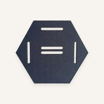 The Medal Tile plate on its own, showing the slots the ribbon threads through